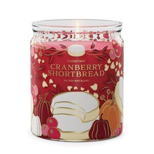 GOOSE CREEK Cranberry Shortbread Candle NWT